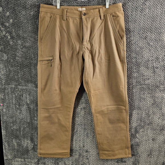 Original Weatherproof Vintage Other - Weatherproof Vintage Mens Khaki Cargo Pants Size 38x30 Cotton Blend Lined